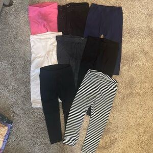 Bundle of 8 pairs of toddler girl leggings size 3t
